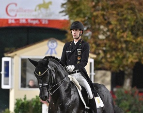 Moritz Treffinger and Cadeau Noir win the 2025 Piaff Forderpreis Finals at the 2025 Covalliero Dressage Days :: Photo © Ruchel