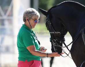 Finnish Olympian Kyra Kyrklund working as team trainer for Portugal in 2023 :: Photo © Astrid Appels
