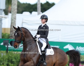 Hannah Bressler Jaques and Jim winning the Lovsta Future Challenge qualifier at the 2025 CDI-W Wellington :: Photos © Astrid Appels