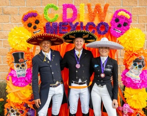 Julio Mondoza, Matthias Rath and Ingrid Klimke at the World Cup Qualifier in Mexico :: Photo © Lukasz Kowalski