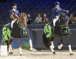 Mattias Jansson on Delgado and Cecilia Bergakra on My Friend at the 2025 Lovsta Future Challenge final in Stockholm :: Photo © Ronald Thunholm