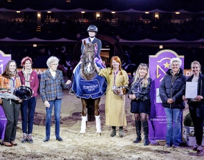 The 2025 Otto Lörke prize giving ceremony: Mohr, Schaudt, Winter-Schulze, Werth on Viva Gold, ?, Göbelsmann-Schweitzer, Uta Gräf and Jessica Werndl :: Photo © Stefan Lafrentz