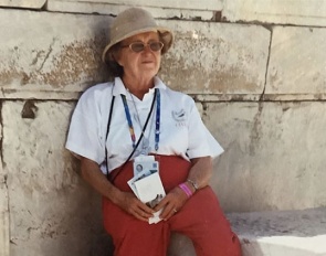 Gwynne Rooke at the 2004 Athens Olympics :: Photo courtesy of Barney Cummings, farrier.