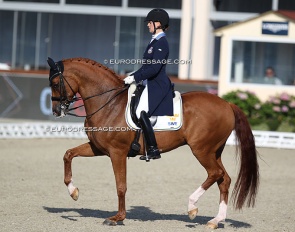 Nathalie Wahlund and Cerano Gold at the 2021 European Under 25 Championships :: Photos © Astrid Appels