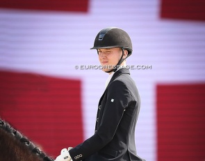 Anders Hoeck at the 2025 World Young Horse Championships :: Photo © Astrid Appels