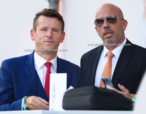 Judges Hans Voser and Peter Storr at the 2022 WCYH :: Photo © Astrid Appels
