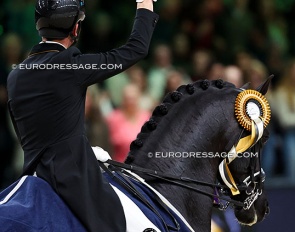 Justin Verboomen and Zonik Plus won the 2026 CDI-W 's Hertogenbosch :: Photo © Astrid Appels