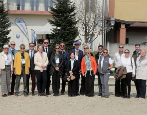 Participants and organizers of the FEI/IDOC Judges Transfer-Up seminar at CDI Ornago