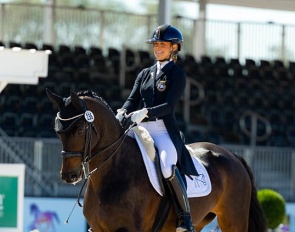 Emilia Bergåkra and Fleur de Vie FRH at the 2026 CDI Wellington :: Photo © Emma Claire Stephens