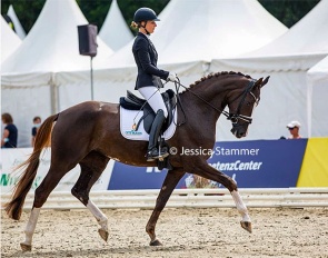 Bianca Nowag and Baroness Bibi at the 2021 Bundeschampionate :: Photo © Jessica Stammer