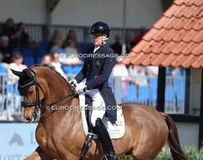 Frederic Wandres and Imo Pectore in the Louisdor Cup warm-up round at the 2026 CDI Hagen :: Photo © Astrid Appels