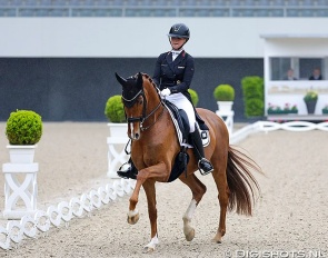 Laura Riegel and Caty OLD at the 2026 Aachen Dressage Days :: Photo © Digishots