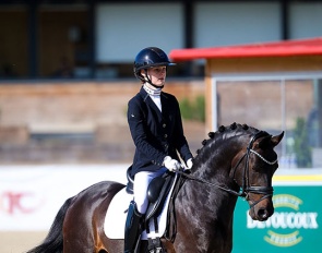 Margaux Nelis on Balotelli at the 2026 CDIO Fontainebleau :: Photo © Astrid Appels