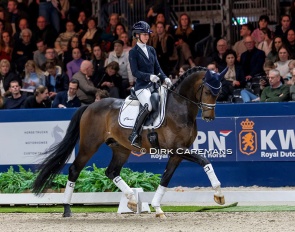 Kim Alting and Fiji at the 2026 KWPN Stallion Licensing show :: Photo © Dirk Caremans