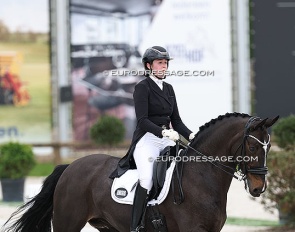 The Prague born Czech-Australian Young Rider Klara Denny on Scarlett at the 2026 CDIO Lier :: Photo © Astrid Appels