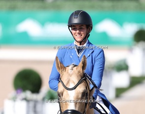 Nicole Acosta on Cali at the 2026 CDI-W Wellington :: Photo © Astrid Appels