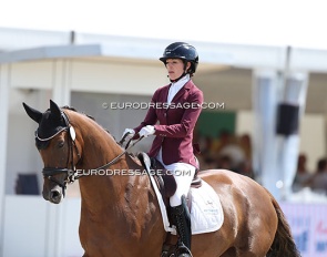 Charlotte Chalvignac-Vesin and Furstin Toto LH at the 2025 World Young Horse Championships :: Photo © Astrid Appels