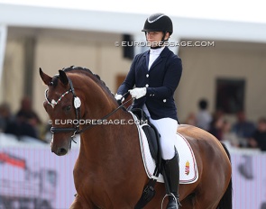 Krisztina Lipoczki on Fursten Fonix at the 2025 World Young Horse Championships :: Photo © Astrid Appels