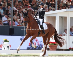 Johanna Wadenspanner on DSP Valentin at the 2025 World Young Horse Championships :: Photo © Astrid Appels
