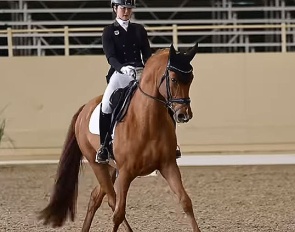 Miki Yang on Furst Fabelhaft, Lina Uzunhasan's Grand Prix horse which she sold to Akiko Yamazaki in December 2025