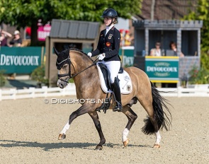 Leni-Sophie Gosmann and Diamantini at the 2026 European Pony Championships :: Photo © Digishots