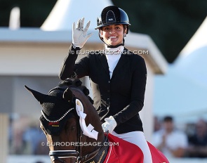 Beatrice Arturi and Sir Gribaldi at the 2026 World Young Horse Championships :: Photo © Astrid Appels