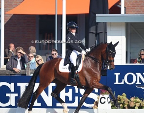 Sofie Lexner and Kavira at the 2022 World Young Horse Championships :: Photo © Astrid Appels