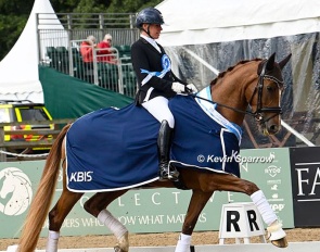 Fiona Bigwood and BPS Supreme Bella at the 2026 British Young Horse Championships :: Photos © Kevin Sparrow