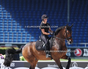 Cathrine Dufour and Mount St. John Freestyle schooling at the 2026 World Championships :: Photo © Astrid Appels
