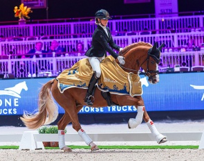 Agnes Ørnskov Beier and Der Kleine Champion at the 2026 CDI Leeuwarden :: Photo © Digishots