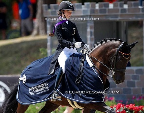 Romy Allard and Summer Rose win bronze at the 2018 European Junior Riders Championships :: Photo © Astrid Appels