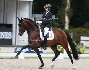 Thomas Sigtenbjerggaard and Be Sure at the 2023 World Young Horse Championships :: Photo © Astrid Appels