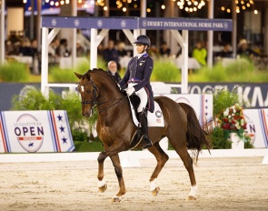 U.S. Team rider Anna Marek competing Fayvel at the 2025 U.S. Equestrian Open Dressage Final