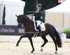 Merita Hagren and Ferdinand de Fontaine at the 2025 World Young Horse Championships :: Photo © Astrid Appels