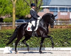 Janina Tietze and Lord Charmeur at the 2026 Dutch WCYH selection trial :: Photo © Timo Martis