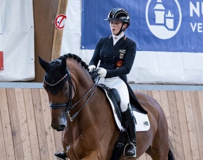 Rose Oatley on Saskia Bauer's Ferdades at the Nurnberg Burgpokal qualifier in Guxhagen :: Photo © Thomas Hellmann