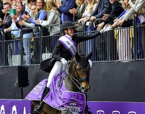 Cathrine Laudrup-Dufour (DEN) and Mount St John Freestyle, winners of the FEI Dressage World Cup™ 2026/27 - Herning :: Photos © Pernilla Hägg