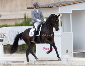Juan José González de las Cuevas Pimienta and Forsete LVST are the 4-year old champions at the 2026 Spanish Young Horse Championships :: Photo © Lily Forado