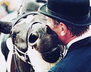 Hans Jurgen Armbrust kisses Latimer