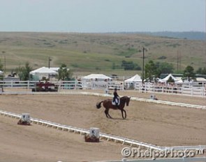 The dressage arena at the 2000 North American Young Riders Championships