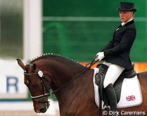 Alice Bamford ended up riding Physikus instead of Livello at the 2000 World Young Horse Championships :: Photo © Dirk Caremans