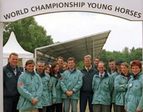 The Belgian team at the 2000 World Young Horse Championships :: Photo © Dirk Caremans