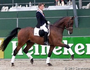 Ulf Möller and Placido at the 2000 World Young Horse Championships :: Photo © Dirk Caremans