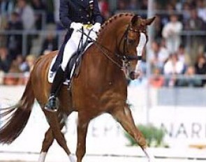 Nadine Capellmann and Farbenfroh at the 2001 CDIO Aachen :: Photo © Arnd Bronkhorst