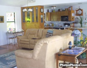 Mary Phelps' living room in Deleon Springs, Florida