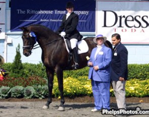 Sharon Hardy and Lagoheidor at 2001 Dressage at Devon