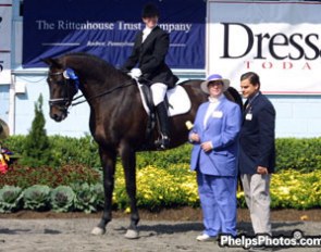 Sharon Hardy and Lagoheidor at 2001 Dressage at Devon