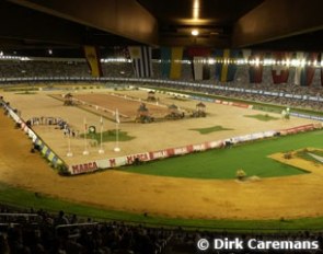 An overview of the stadium where the 2002 World Equestrian Games took place
