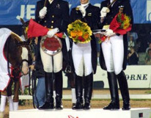 The WEG podium from a different angle