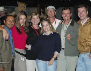 Tim Dutta, Astrid Appels, Mary Phelps, Leah Trunzo, JJ Hathaway, Lars Petersen, Ulf Möller at the 2003 Dressage at Devon CDI 